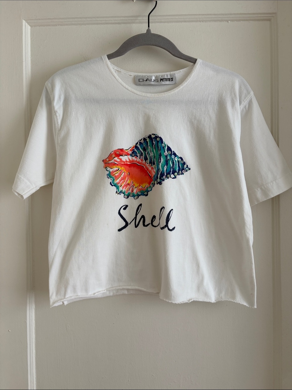 Vintage 90s Cropped Heavyweight Cotton Summer T-Shirt Top Shell Tee